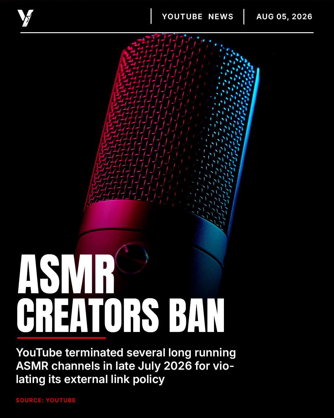 YouTube Terminates Major ASMR Channels Over Its Sexual Content Linking Policy