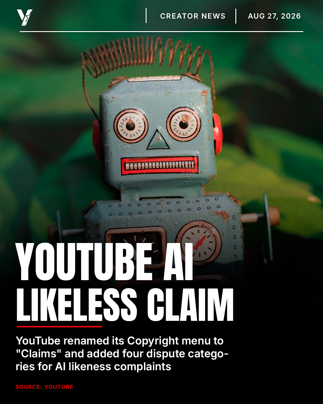 YouTube Gives Creators Four Ways to Fight AI Likeness Claims