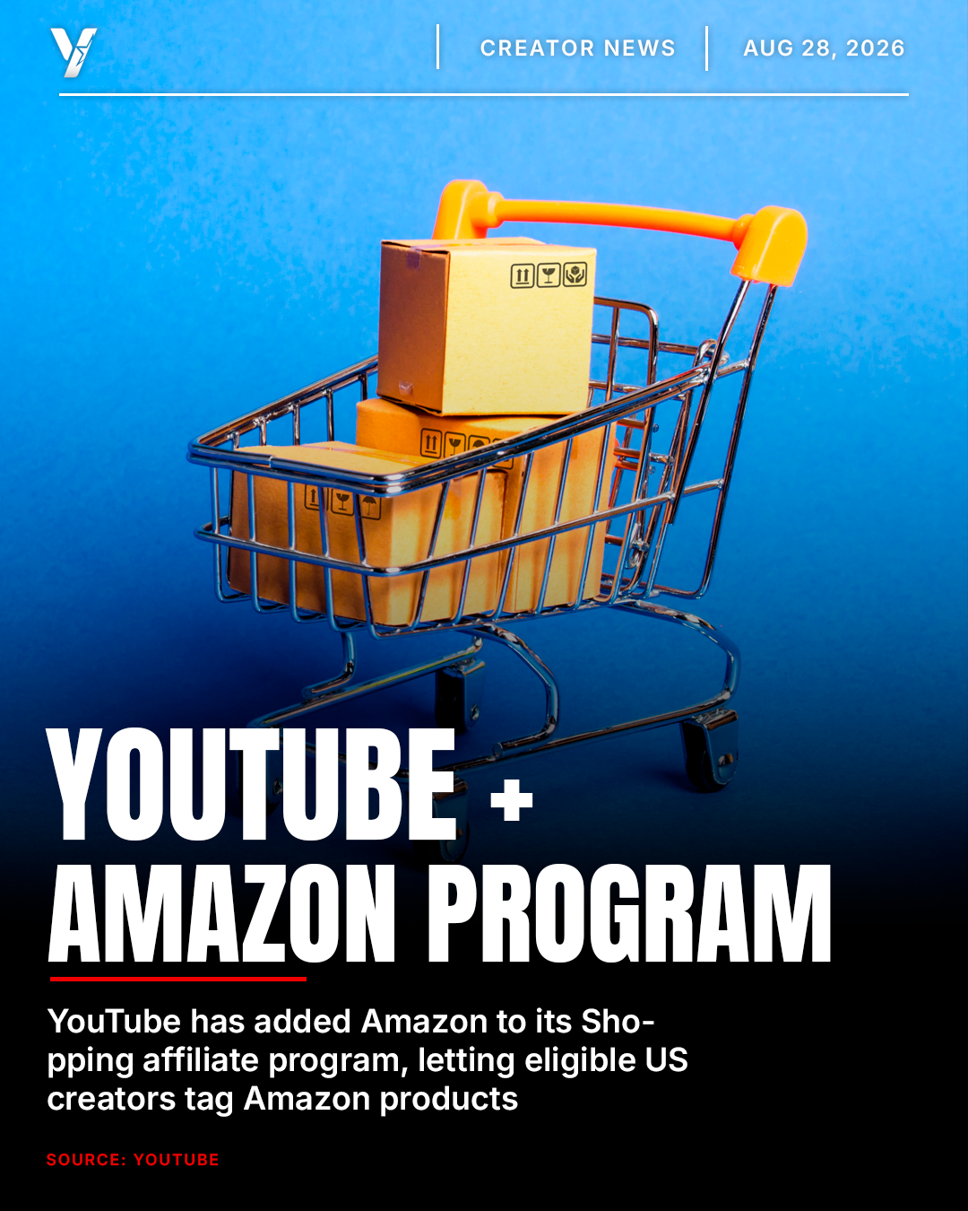 YouTube Adds Amazon to Its Shopping Affiliate Program
