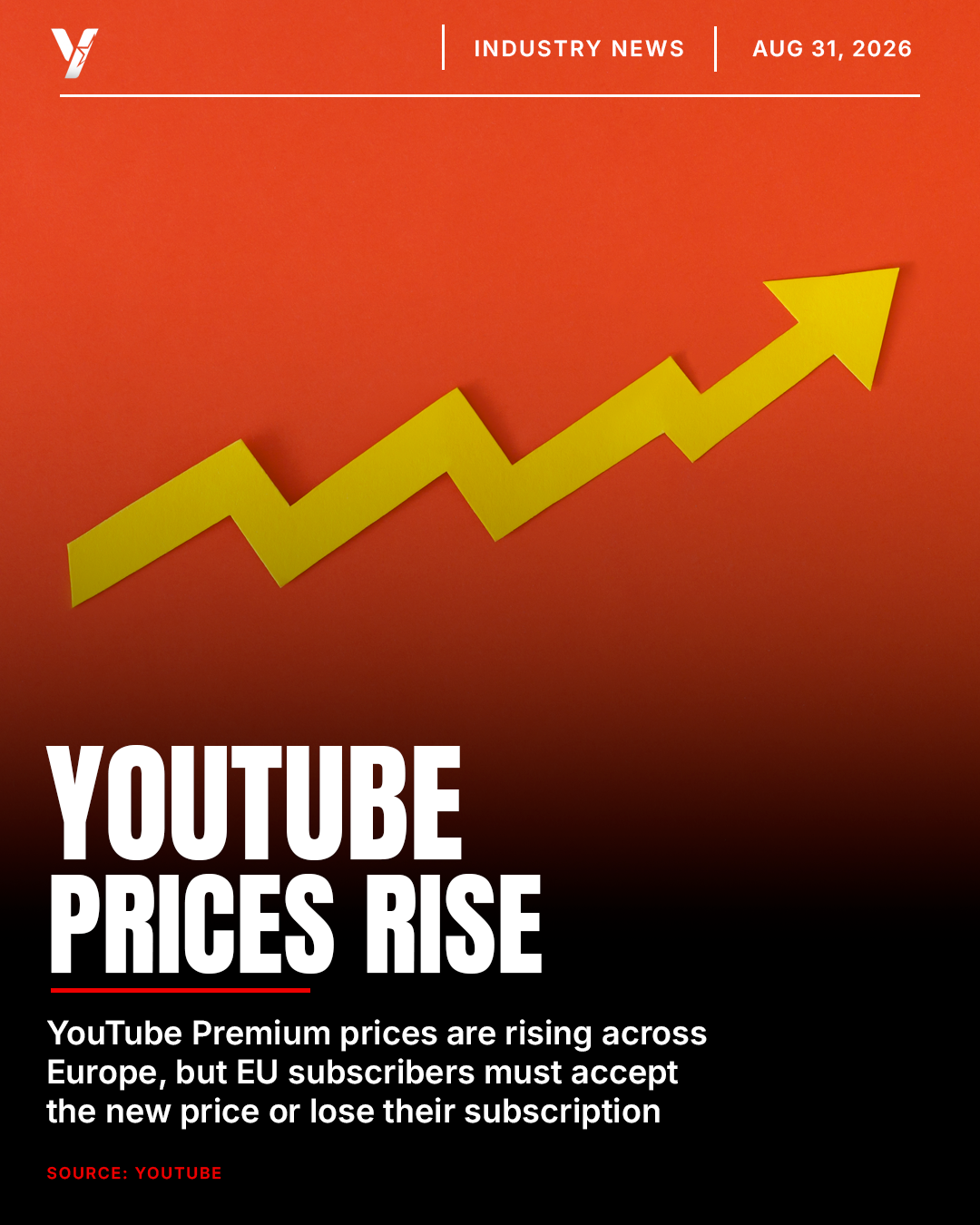 YouTube Premium Prices Rise Across Europe, and Users Must Opt In by October 10
